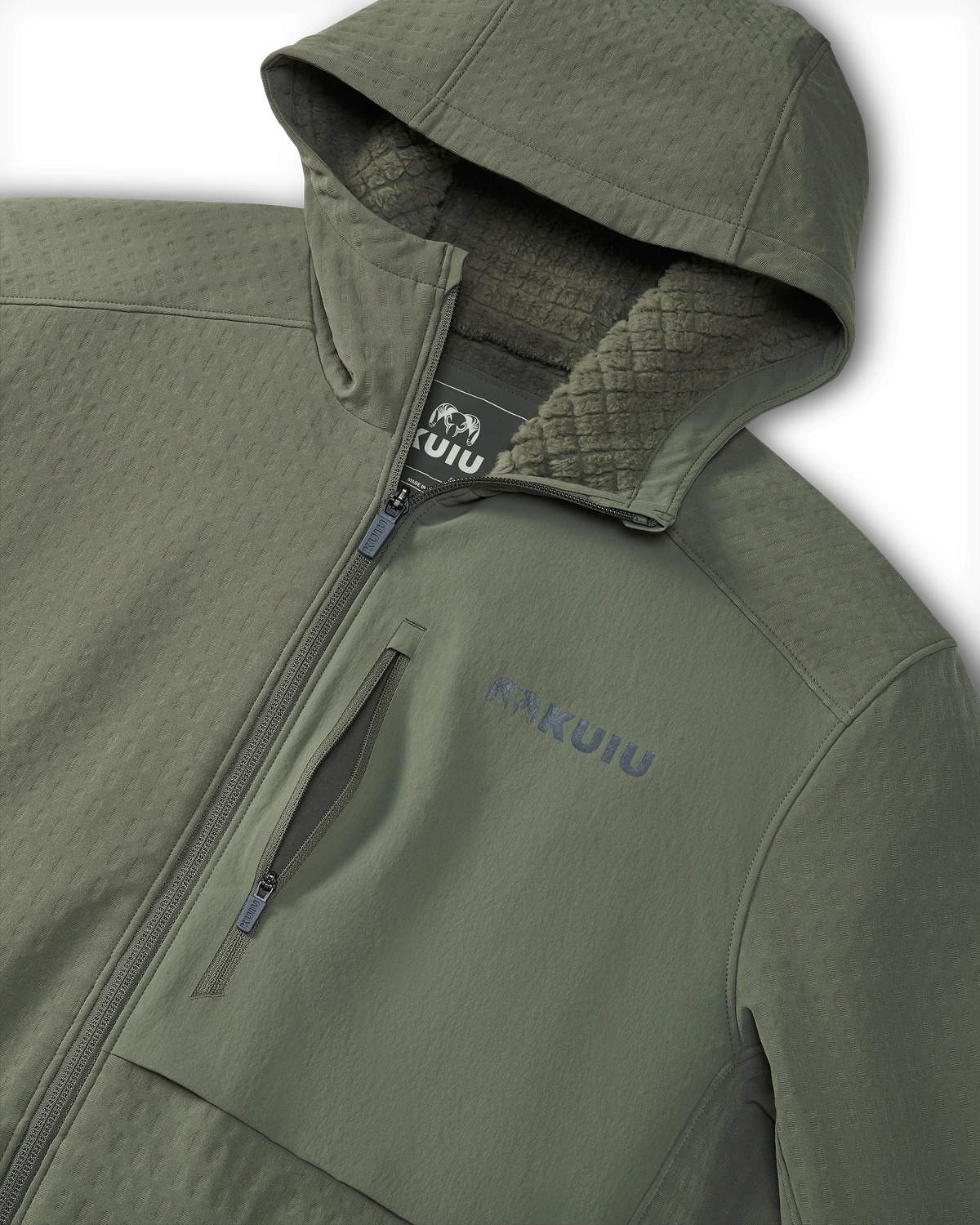 Blockfield Fleece Hoodie | Dark Sage