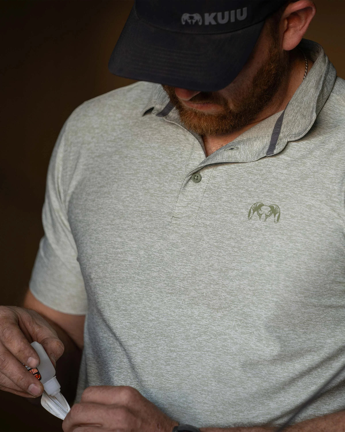 KUIU Performance Polo | Heather Black