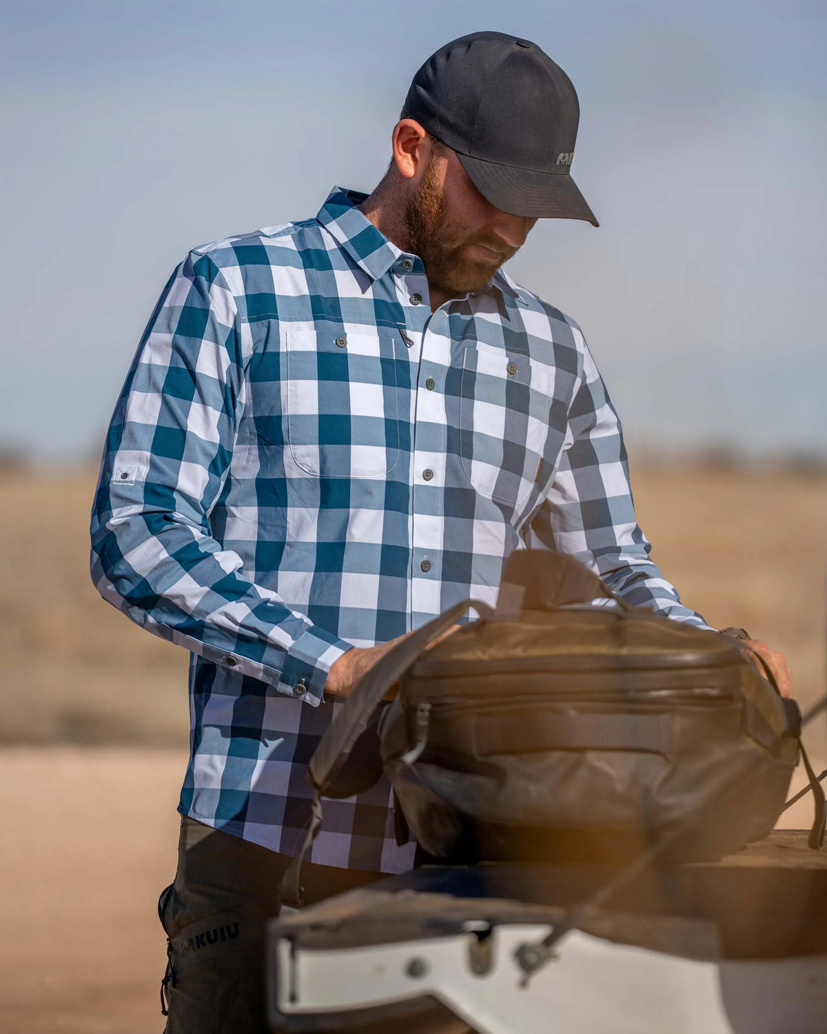 Borrego LS Shirt | Gravel Plaid