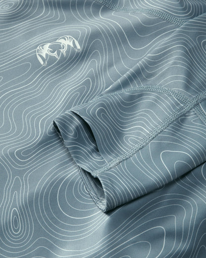 Gila LS Hoodie Topo | Glacier Topo Print