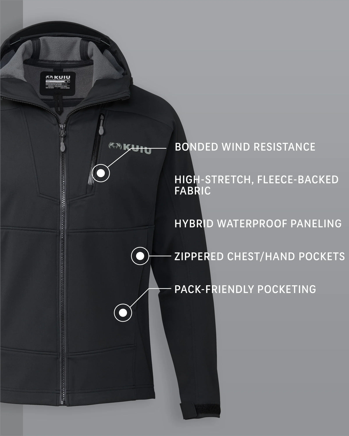 Axis Hybrid Hooded Jacket | Carbon