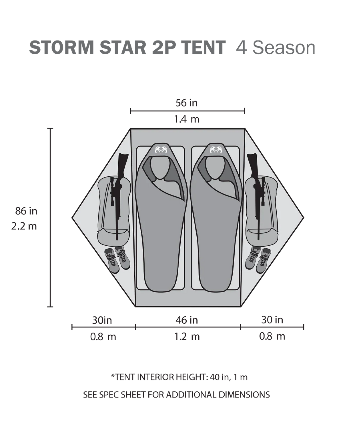 Storm Star 2 Person Tent Set | Major Brown