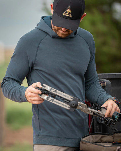 Canyon Waffle Hoodie | Steel Blue Heather