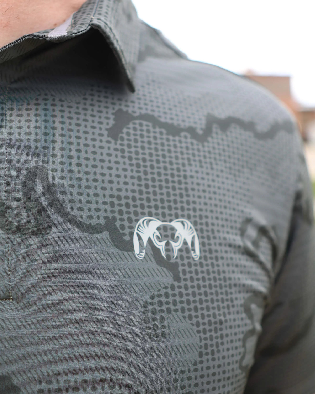 KUIU Performance Polo | Heather Steel Blue