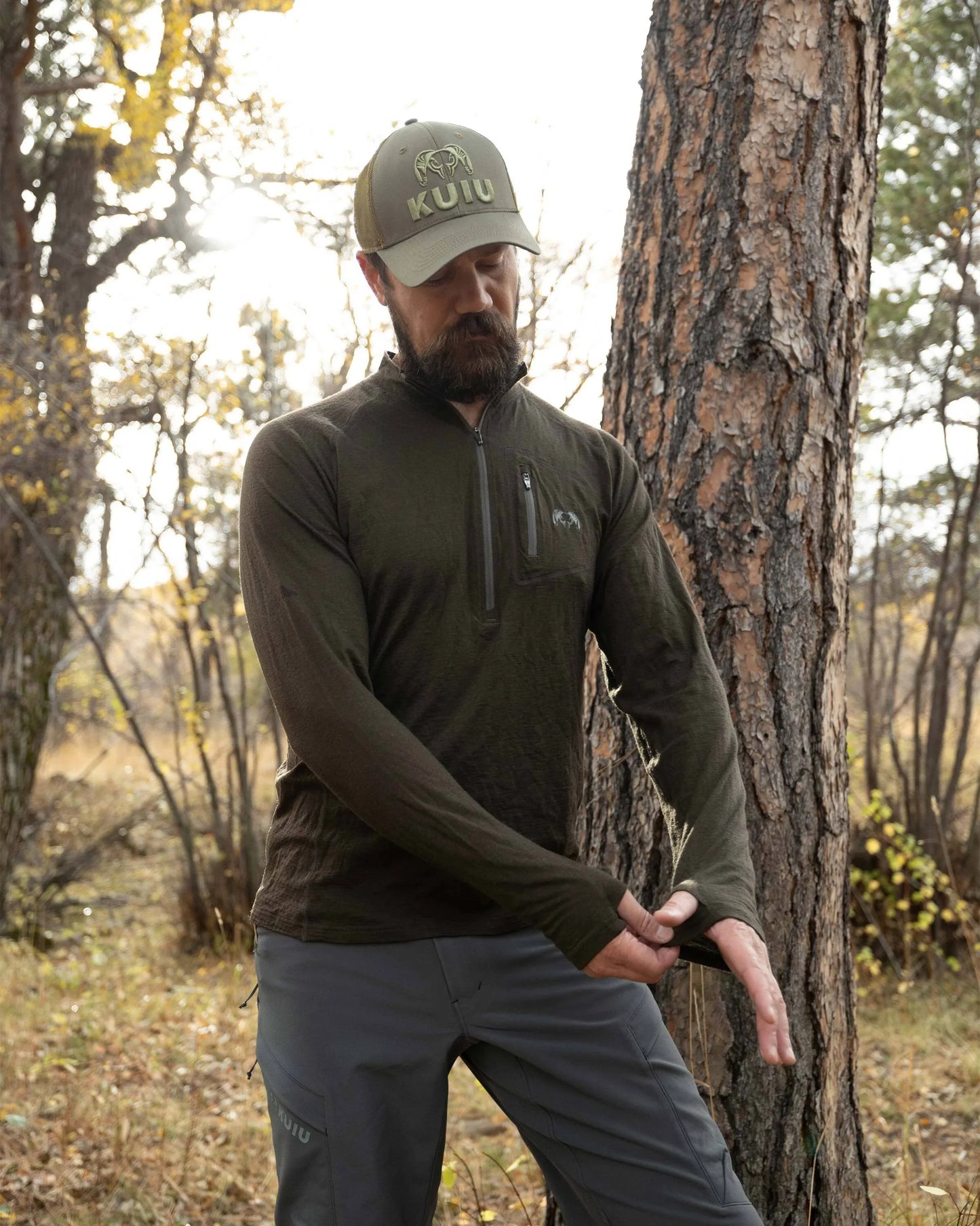 ULTRA Merino 145 Zip-T Hunting Shirt | Bone
