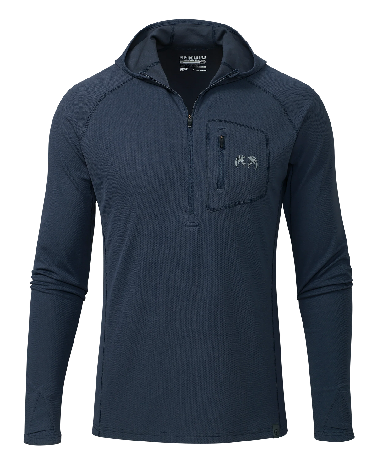 PRO Merino 200 Zip-T Hoodie | Steel Blue